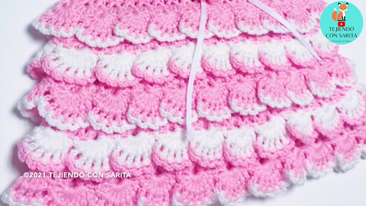 Vestido tejido a crochet paso a paso para niñas - Tutorial Gratis